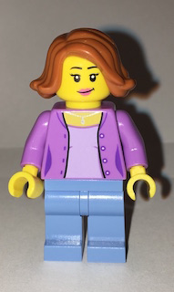 LEGO Minifigure-Female, Medium Lavender Jacket over Lavender Shirt-Town / City-CTY666-Creative Brick Builders